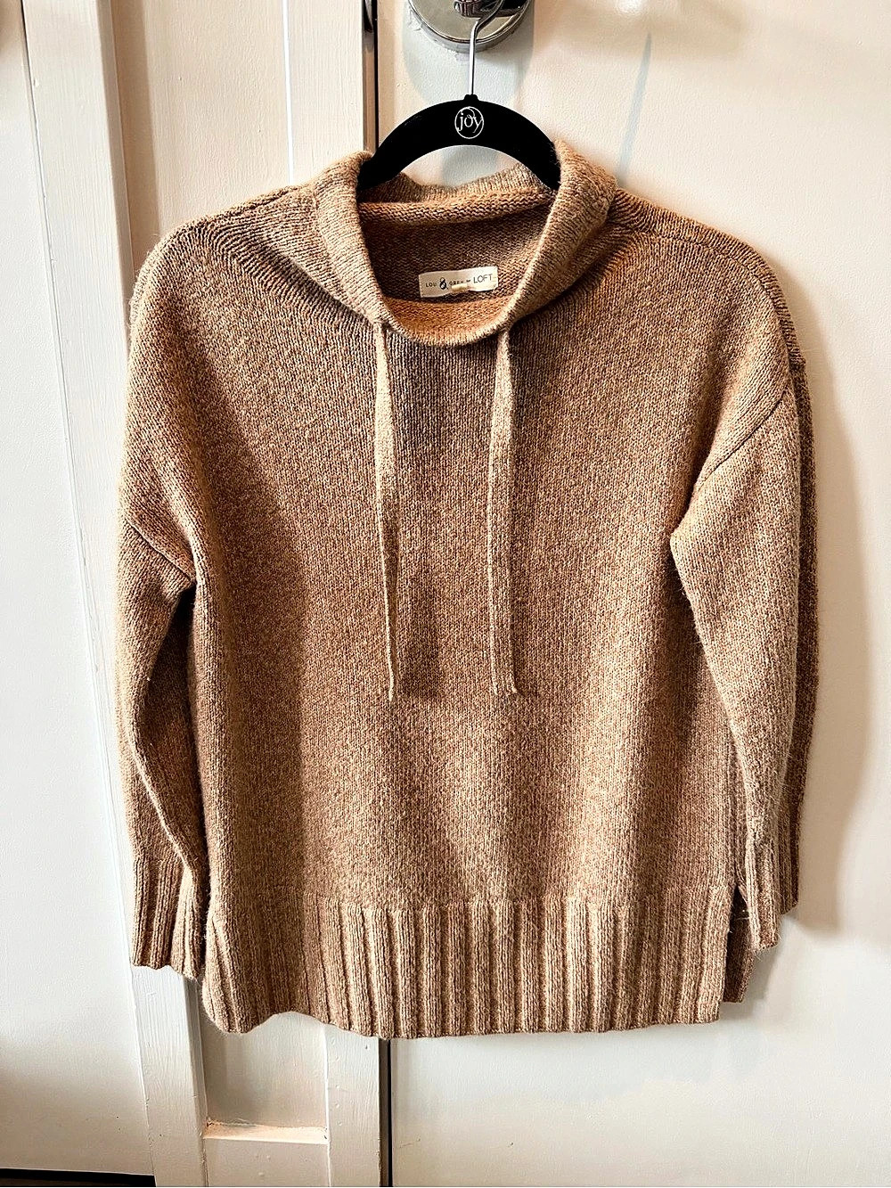 LOFT Caramel Cowl Neck Sweater